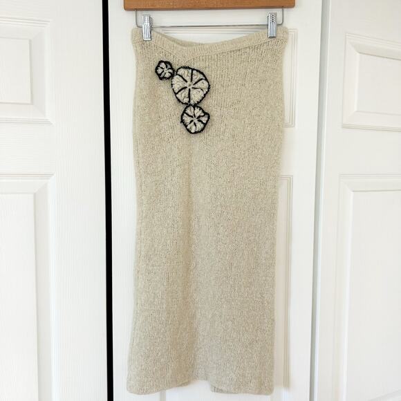 NWOT REVOLVE Asta Resort Camilla Skirt in Merino Alpaca Ivory Size Medium - Picture 2 of 9